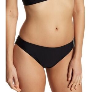 Adidas ✦ Solid Black Bikini Bottoms ✦ Hipster Cut Full Coverage Logo Accent XL
